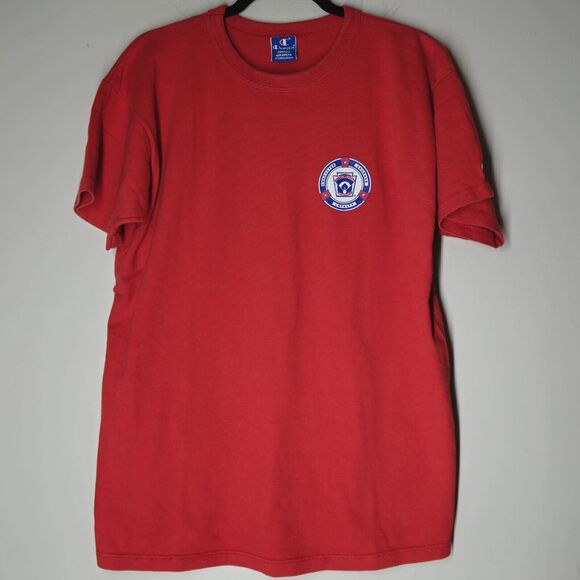 Champion Other - Vintage Little League Baseball T-Shirt XL Red Champion USA Made Courage Loyalty